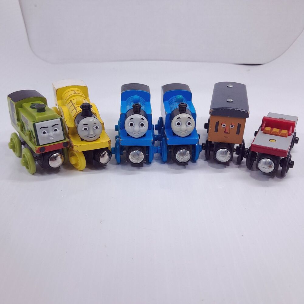 Thomas & Friends Wooden Railway set 6 Scruff Molly Rocky train Tank Engine wood